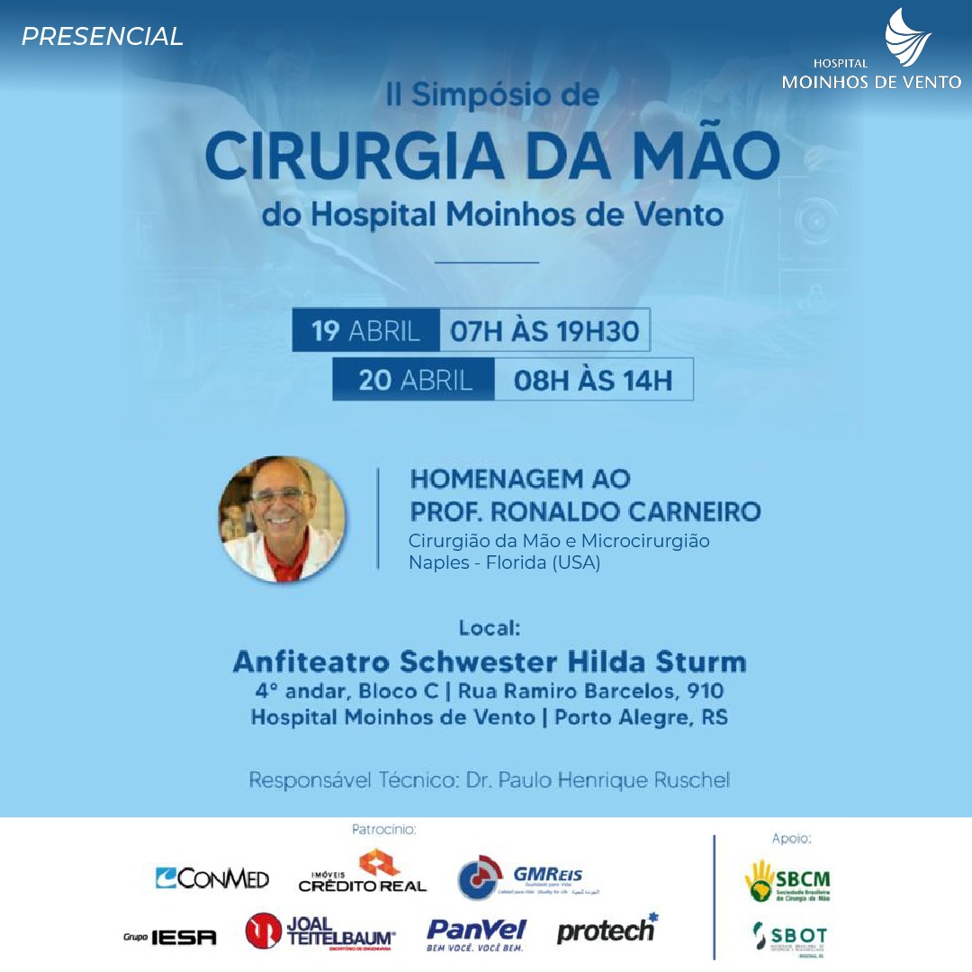 SIMPÓSIO DE CIRURGIA DA MÃO em homenagem ao Prof. Dr. Ronaldo dos Santos Carneiro